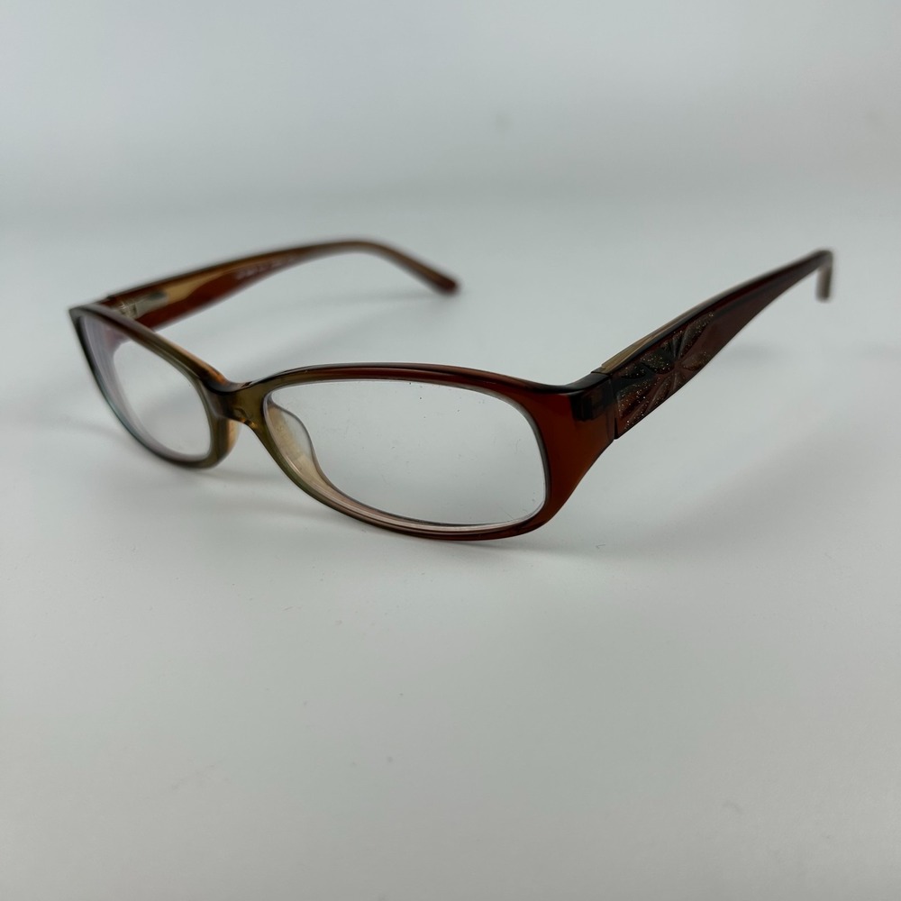 Saks Fifth Avenue 224 0STD Women's Eyeglasses Frame Brown Plastic Full Rim 135mm